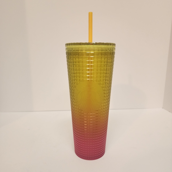Starbucks Other - Starbucks Lemon Pink Gradient Cold Cup Tumbler 24 fl oz